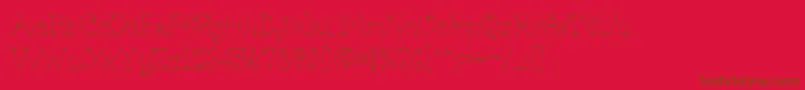 Lickcurl Petite Font – Brown Fonts on Red Background