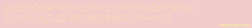 Lickcurl Petite Font – Yellow Fonts on Pink Background