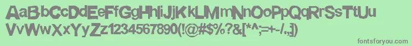 LICKSPIT Font – Gray Fonts on Green Background