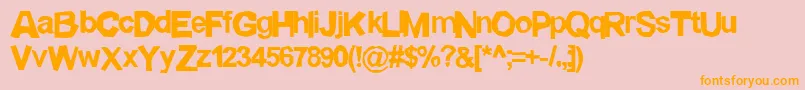 LICKSPIT Font – Orange Fonts on Pink Background