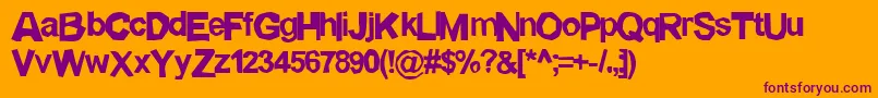 LICKSPIT Font – Purple Fonts on Orange Background