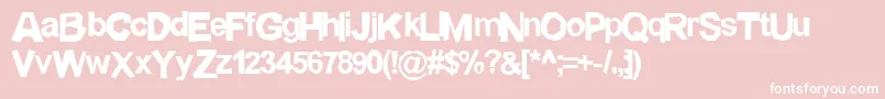 LICKSPIT Font – White Fonts on Pink Background