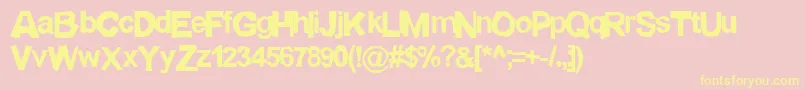 LICKSPIT Font – Yellow Fonts on Pink Background