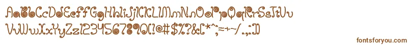 licostrg Font – Brown Fonts on White Background