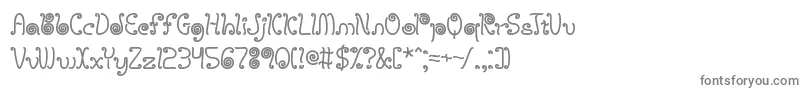 licostrg-fontti – harmaat kirjasimet valkoisella taustalla