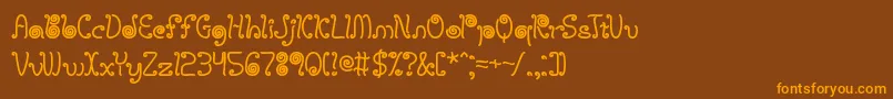 licostrg Font – Orange Fonts on Brown Background
