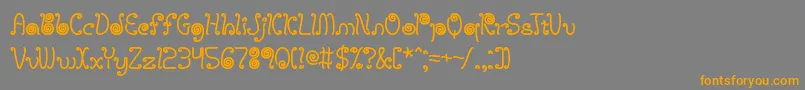 licostrg-Schriftart – Orangefarbene Schriften auf grauem Hintergrund