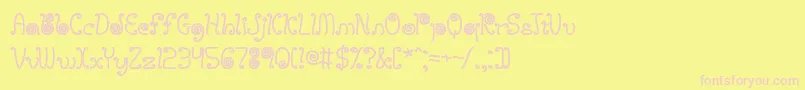 licostrg Font – Pink Fonts on Yellow Background