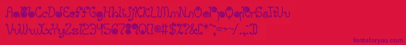 licostrg Font – Purple Fonts on Red Background