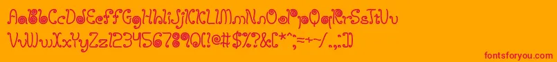 licostrg Font – Red Fonts on Orange Background