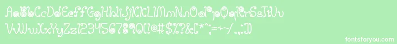 licostrg Font – White Fonts on Green Background
