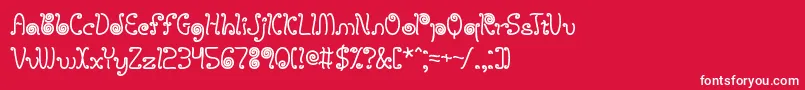 licostrg Font – White Fonts on Red Background
