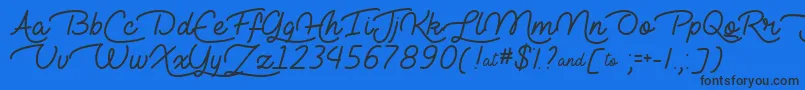 Lie to Me   Font – Black Fonts on Blue Background
