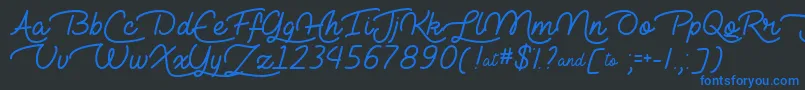 Lie to Me   Font – Blue Fonts on Black Background