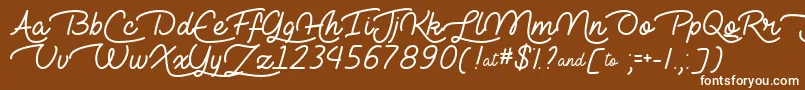 Lie to Me   Font – White Fonts on Brown Background