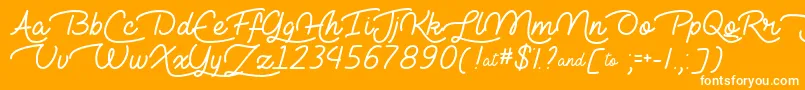 Lie to Me   Font – White Fonts on Orange Background