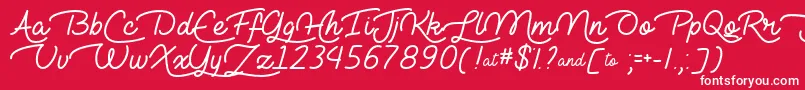 Lie to Me   Font – White Fonts on Red Background