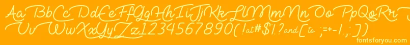 Lie to Me   Font – Yellow Fonts on Orange Background