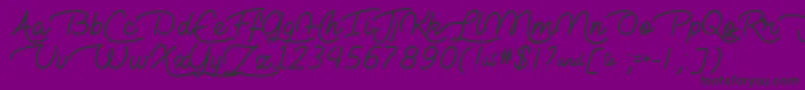 Lie to Me  -Schriftart – Schwarze Schriften auf violettem Hintergrund