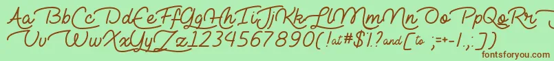 Lie to Me   Font – Brown Fonts on Green Background