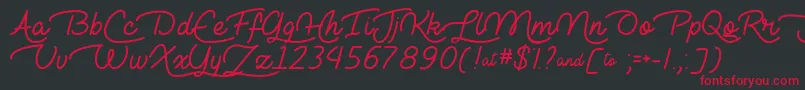 Lie to Me   Font – Red Fonts on Black Background