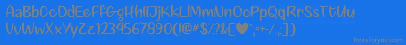 Liebe finden  -Schriftart – Graue Schriften auf blauem Hintergrund