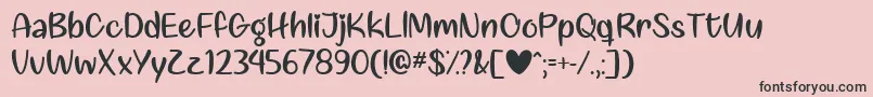 Liebe finden   Font – Black Fonts on Pink Background
