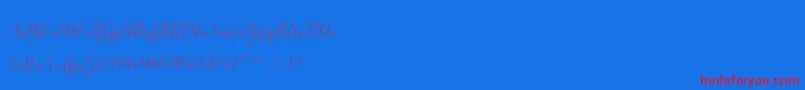 Шрифт Lieselotte Free – красные шрифты на синем фоне