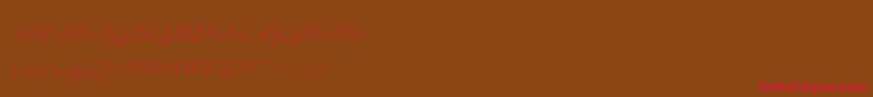 Lieselotte Free Font – Red Fonts on Brown Background