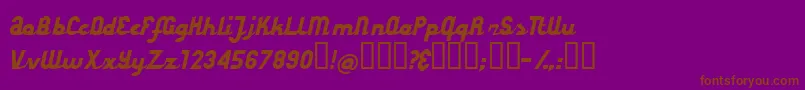 StyroscriptConnected Font – Brown Fonts on Purple Background