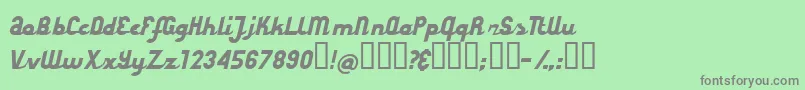 StyroscriptConnected Font – Gray Fonts on Green Background