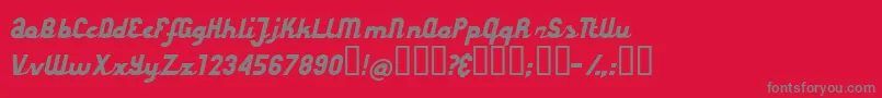 StyroscriptConnected Font – Gray Fonts on Red Background