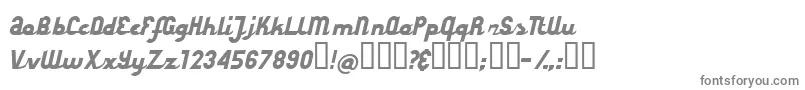 StyroscriptConnected Font – Gray Fonts on White Background