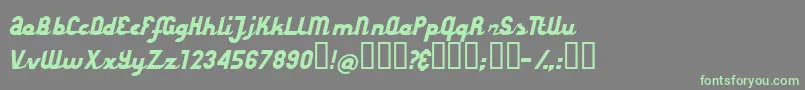 StyroscriptConnected Font – Green Fonts on Gray Background