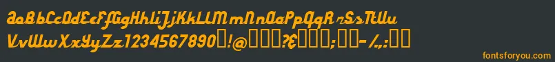 StyroscriptConnected Font – Orange Fonts on Black Background