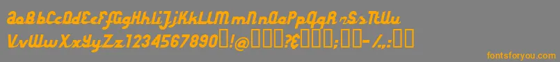 StyroscriptConnected Font – Orange Fonts on Gray Background