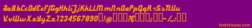 StyroscriptConnected Font – Orange Fonts on Purple Background