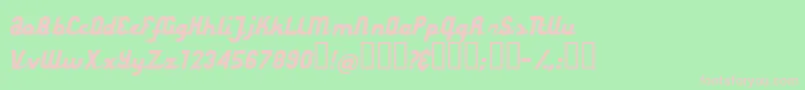 StyroscriptConnected Font – Pink Fonts on Green Background