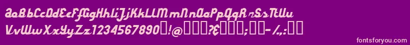 StyroscriptConnected Font – Pink Fonts on Purple Background