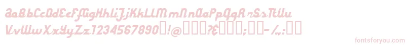 StyroscriptConnected Font – Pink Fonts on White Background