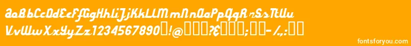 StyroscriptConnected Font – White Fonts on Orange Background