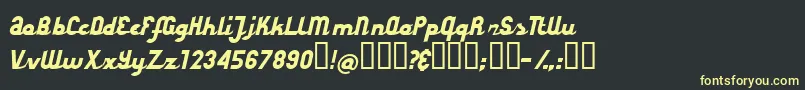 StyroscriptConnected Font – Yellow Fonts on Black Background