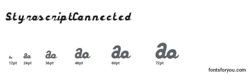Размеры шрифта StyroscriptConnected