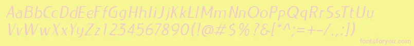 LIEUR Italic PERSONAL USE ONLY Font – Pink Fonts on Yellow Background