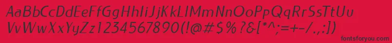 LIEUR Italic PERSONAL USE ONLY Font – Black Fonts on Red Background