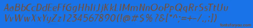 LIEUR Italic PERSONAL USE ONLY-fontti – ruskeat fontit sinisellä taustalla
