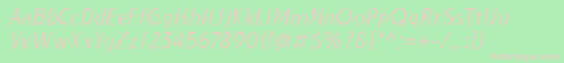 LIEUR Italic PERSONAL USE ONLY Font – Pink Fonts on Green Background