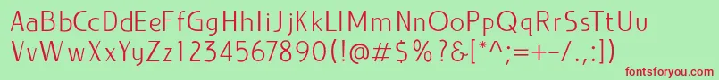 LIEUR Light PERSONAL USE ONLY Font – Red Fonts on Green Background