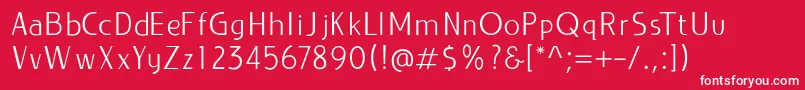 LIEUR Light PERSONAL USE ONLY Font – White Fonts on Red Background