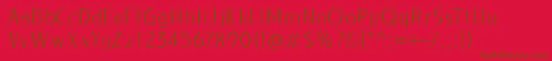 LIEUR Light PERSONAL USE ONLY-Schriftart – Braune Schriften auf rotem Hintergrund